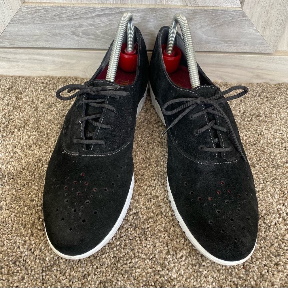 Munro Wellesley Oxford Sneaker - Black Suede - Size 9.5 Suede Oxford Shoes